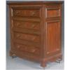 Image 1 : VICTORIAN CHERRY TALL CHEST  with raised panel si
