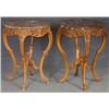 Image 1 : FRENCH MATCHING MARBLE TOP  PARLOR TABLES, circa 