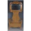 Image 1 : AMERICAN OAK HALLTREE  with beveled glass mirror 