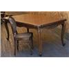 Image 1 : FRENCH PARQUESTRY DINING  TABLE AND SIX MATCHING 