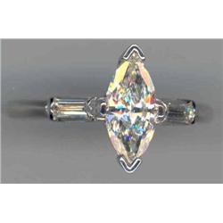 PLATINUM AND DIAMOND  LADIES RING 