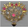 Image 1 : RUBY AND DIAMOND BROACH
