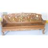 Image 3 : CHINESE TEAK CARVED BENCH  with dragon and phoeni