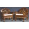 Image 1 : CHINESE TEAK CARVED ARM  CHAIRS (matches previous