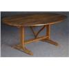 Image 1 : FRENCH PRIMITIVE PINE BISTRO  TABLE- top: 48 1/2x