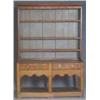 Image 1 : ENGLISH OAK 18TH CENTURY HUTCH  with blue/grey pa