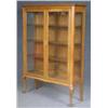 Image 1 : OAK DOUBLE DOOR CHINA CABINET  with Queen Anne Le