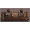 Image 1 : VICTORIAN DESKSET with  glass ink pots 