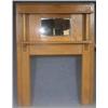 Image 1 : OAK FIREPLACE MANTLE with  beveled mirror, full c