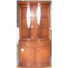 Image 1 : MAHOGANY DOUBLE DOOR CORNER  CHINA CABINET, circa