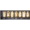 Image 1 : SET OF (7) CHINESE CARVED 2  FIGURES on stand 