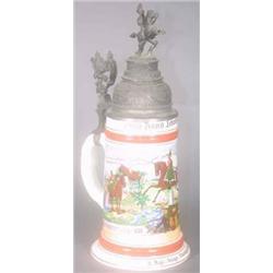 Stein with litho bottom of dancing 