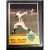 Image 1 : 1963 TOPPS #142 1962 WORLD SERIES GAME #1