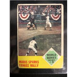 1963 Topps #144 Roger Maris 1962 World Series Game #3 - New York Yankees