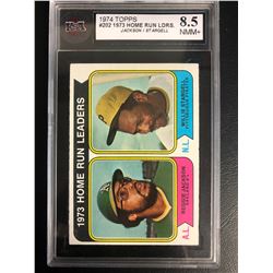1974 TOPPS #202 1973 HOME RUN LEADERS (JACKSON/ STARGELL) 8.5 NMM+