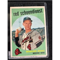 1959 TOPPS #480 RED SCHOENDIENST