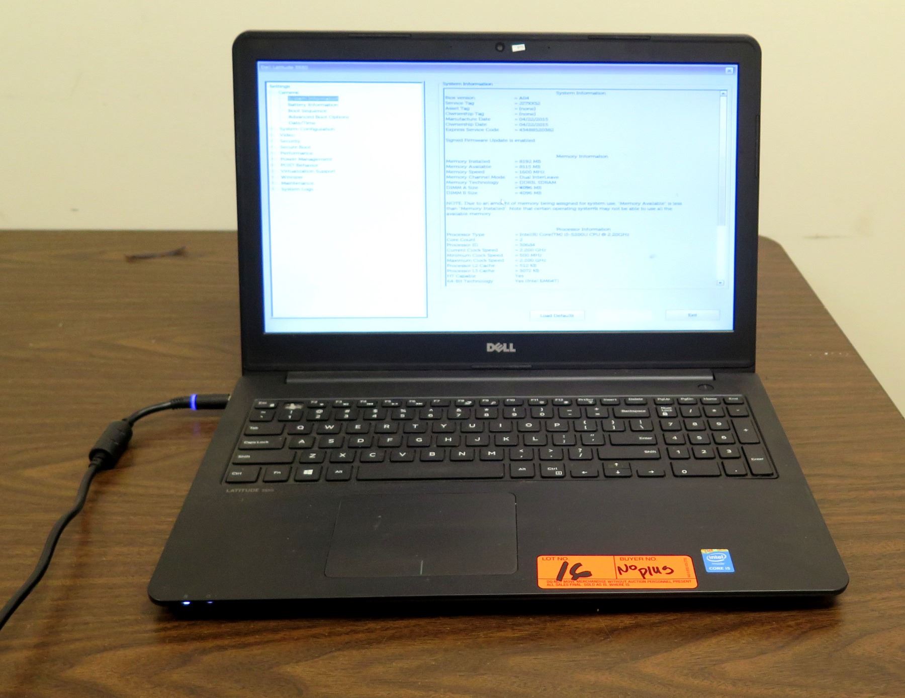 Dell Latitude 3550 Laptop Intel Core I5 2 2 GHz 8192 MB RAM No A C dell-latitude-3550-laptop-intel-core-i5-2-2-ghz-8192-mb-ram-no-a-c