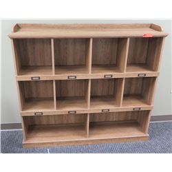 Wooden 10 Compartment Cabinet Shelf 53"W x 12"D x 48"H