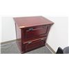 Image 7 : 2-Section Desk w/ Wooden & Metal File Cabinets, Rolling Chair, etc