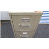 Image 2 : 2-Drawer Metal Filing Cabinet 15"W x 26.5"D x 29"H