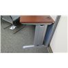 Image 2 : 2-Piece "L" Shaped Desk, Chair & Cubicle Walls (tall wall approx. 63"W & 63"H, short walls 63"x47")