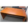 Image 2 : Wooden Office Desk w/ Closed Back 63"W, 33.3"D