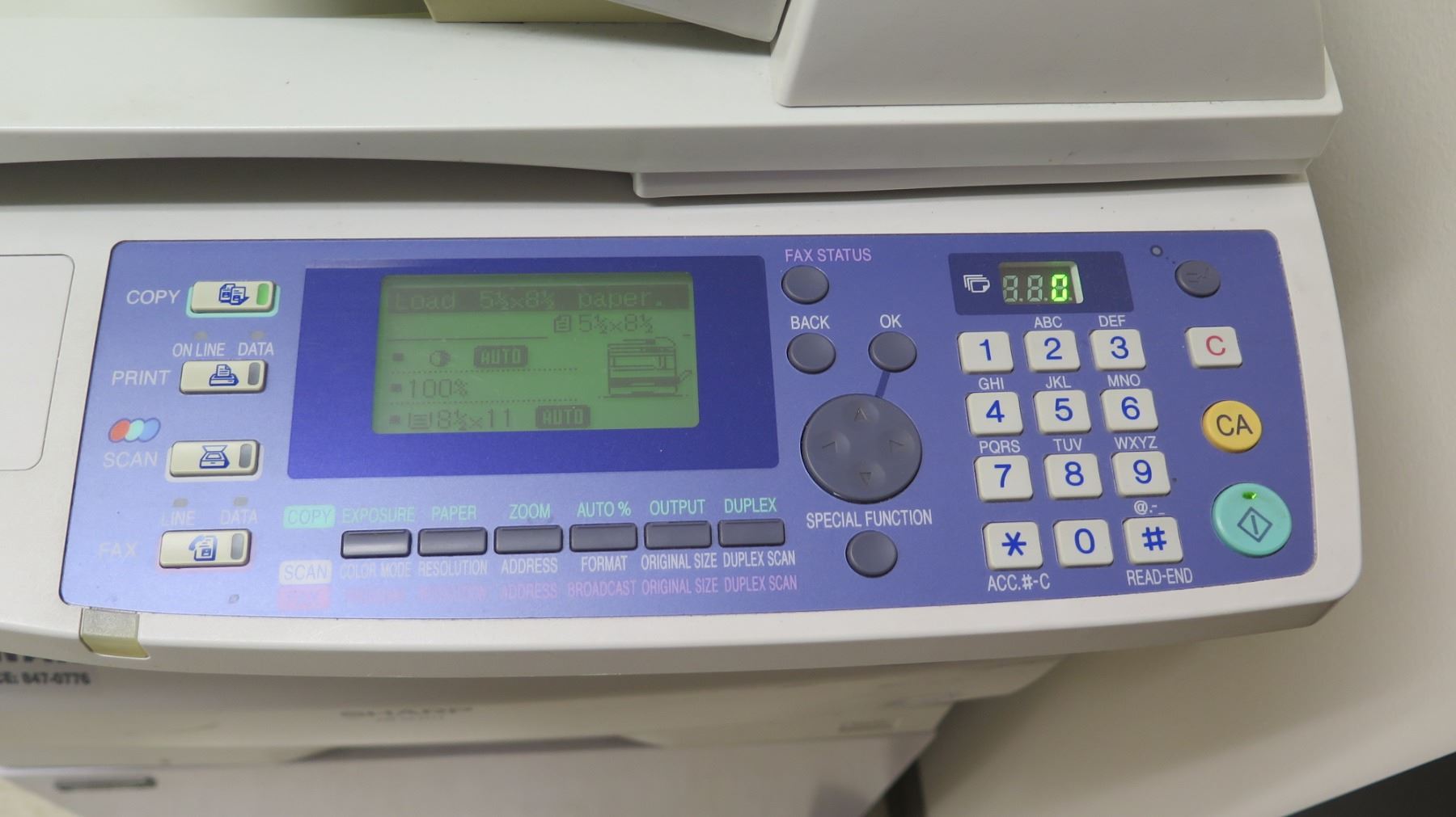 SHARP AR-M207 Digital Multi-Function Copier System w/ Cabinet Stand