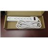 Image 2 : Qty 6 Amazon Basic 6 Outlet Surge Protectors w/ 6' Cord New in Box
