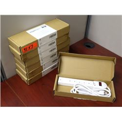 Qty 7 Amazon Basic 6 Outlet Surge Protectors w/ 6' Cord New in Box