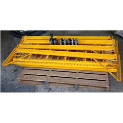 Pallet of Yellow Scaffolding w/ Wheels