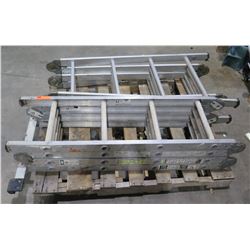 Qty 2 Ultimate Folding Ladder Multi-Purpose Extension Ladders