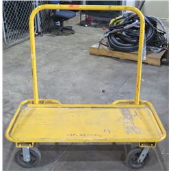 Yellow Metal 4 Wheel Rolling Dolly Hand Truck Cart Capacity 3000 Lbs