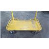 Image 2 : Yellow Metal 4 Wheel Rolling Dolly Hand Truck Cart Capacity 3000 Lbs