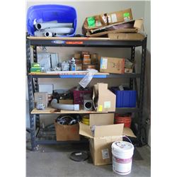 Metal Shelf with Contents: RFS Hybriflex, Dottie Fasteners, etc