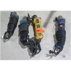 Qty 4 DeWalt & Ryobi Electric Power Sanders - 2 w/ Discs