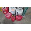 Image 2 : Qty 7 Gas Cans - 2 Metal & 5 Red Plastic & 2 Propane Tanks