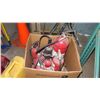 Image 5 : Qty 7 Gas Cans - 2 Metal & 5 Red Plastic & 2 Propane Tanks