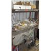 Image 1 : 3 Tier Metal Shelf w/ Contents - Misc Fittings, Crimp Tools, Electric Meter, etc