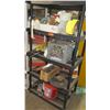 Image 2 : 4 Tier Plastic Shelf w/ Contents - Misc Tools, Fittings, Nylon Strap, etc