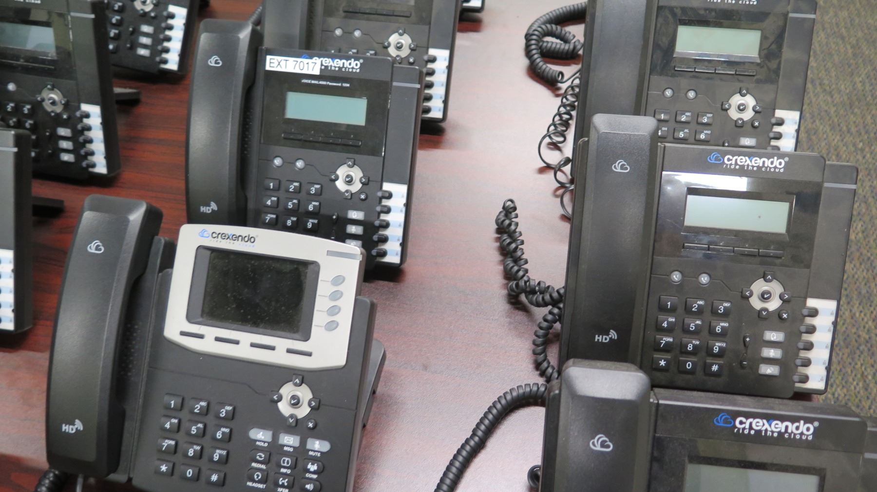 Approx. 17 Crexendo Phone Units & Polycom Conference Unit w/ 3 Computer ...