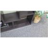 Image 3 : Black Wooden Multi-Tier Display Shelf w/ Misc Books 71"L x 11.5"D x 35"H