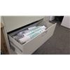 Image 4 : Beige 4-Drawer Lateral File Cabinet 36"W x 18.5"D x 53"H