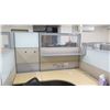 Image 12 : Qty 6 Desks w/ Rolling Chairs, Filing Cabinets & Cubicle Walls (Buyer Needs to Disassemble)