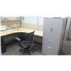 Image 5 : Qty 6 Desks w/ Rolling Chairs, Filing Cabinets & Cubicle Walls (Buyer Needs to Disassemble)