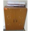 Image 1 : Wooden 2 Door Cabinet w/ 3 Shelves Inside 29.5" x 16" x 35.5"H