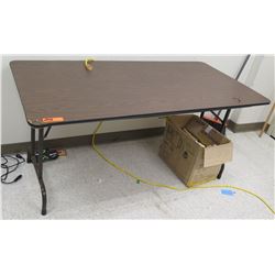 rectangle folding legs metal table 5ft