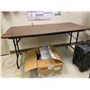 Image 1 : Rectangle Folding Table w/ Metal Legs 5ft x 30" (table only)