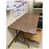 Image 2 : Rectangle Folding Table w/ Metal Legs 5ft x 30" (table only)
