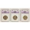 Image 1 : 1957, 1956, AND 1954-S FRANKLIN HALF DOLLARS