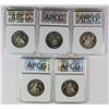 Image 2 : KENNEDY HALF DOLLAR LOT: 5 COINS TOTAL